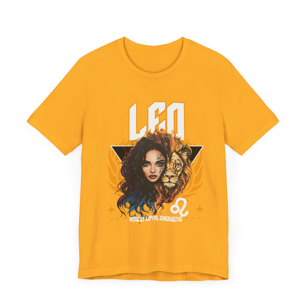 Leo Zodiac Graphic Tee, Unisex Astrology T-Shirt, Cosmic Lion Shirt, Birthday Gift Apparel, Summer Graphic Top