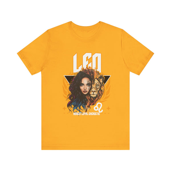 Leo Zodiac Graphic Tee, Unisex Astrology T-Shirt, Cosmic Lion Shirt, Birthday Gift Apparel, Summer Graphic Top