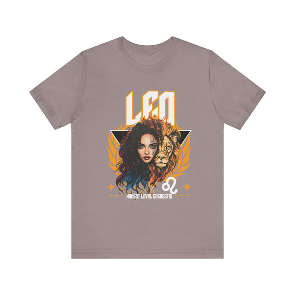 Leo Zodiac Graphic Tee, Unisex Astrology T-Shirt, Cosmic Lion Shirt, Birthday Gift Apparel, Summer Graphic Top