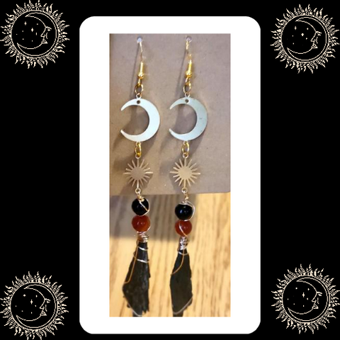 Kyanite Crystal Broom Earrings